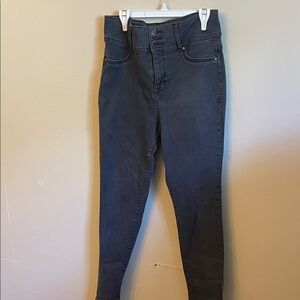 High-Waisted Black Skinny Jeans